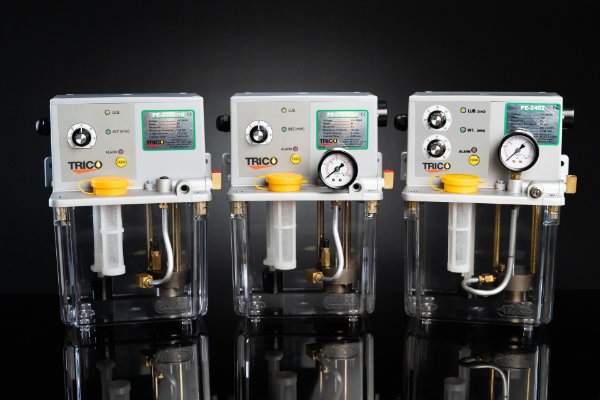 PE 20, PE 22, and PE 24 series pumps side by side