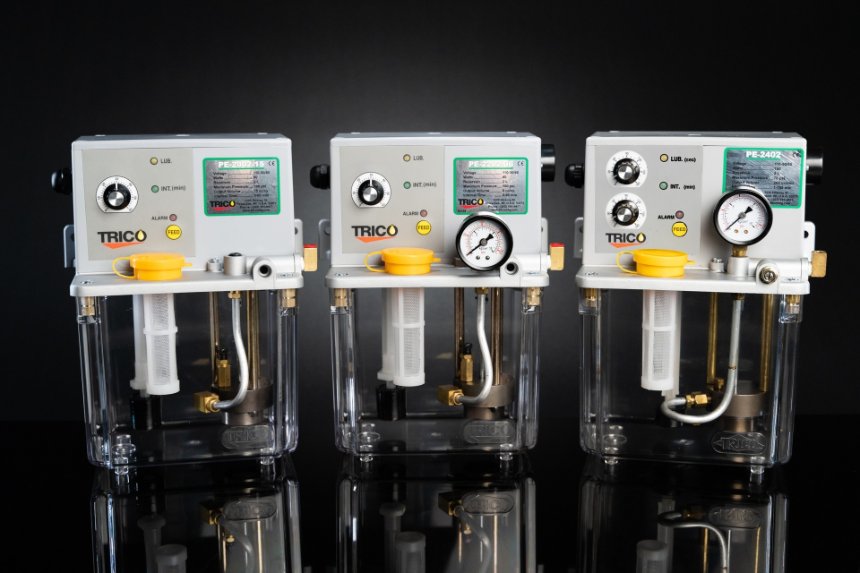 PE 20, PE 22, and PE 24 series pumps side by side