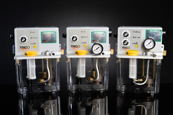 PE 20, PE 22, and PE 24 series pumps side by side