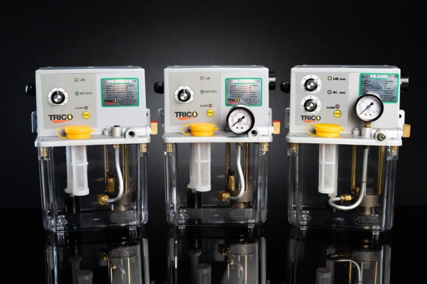 PE 20, PE 22, and PE 24 series pumps side by side