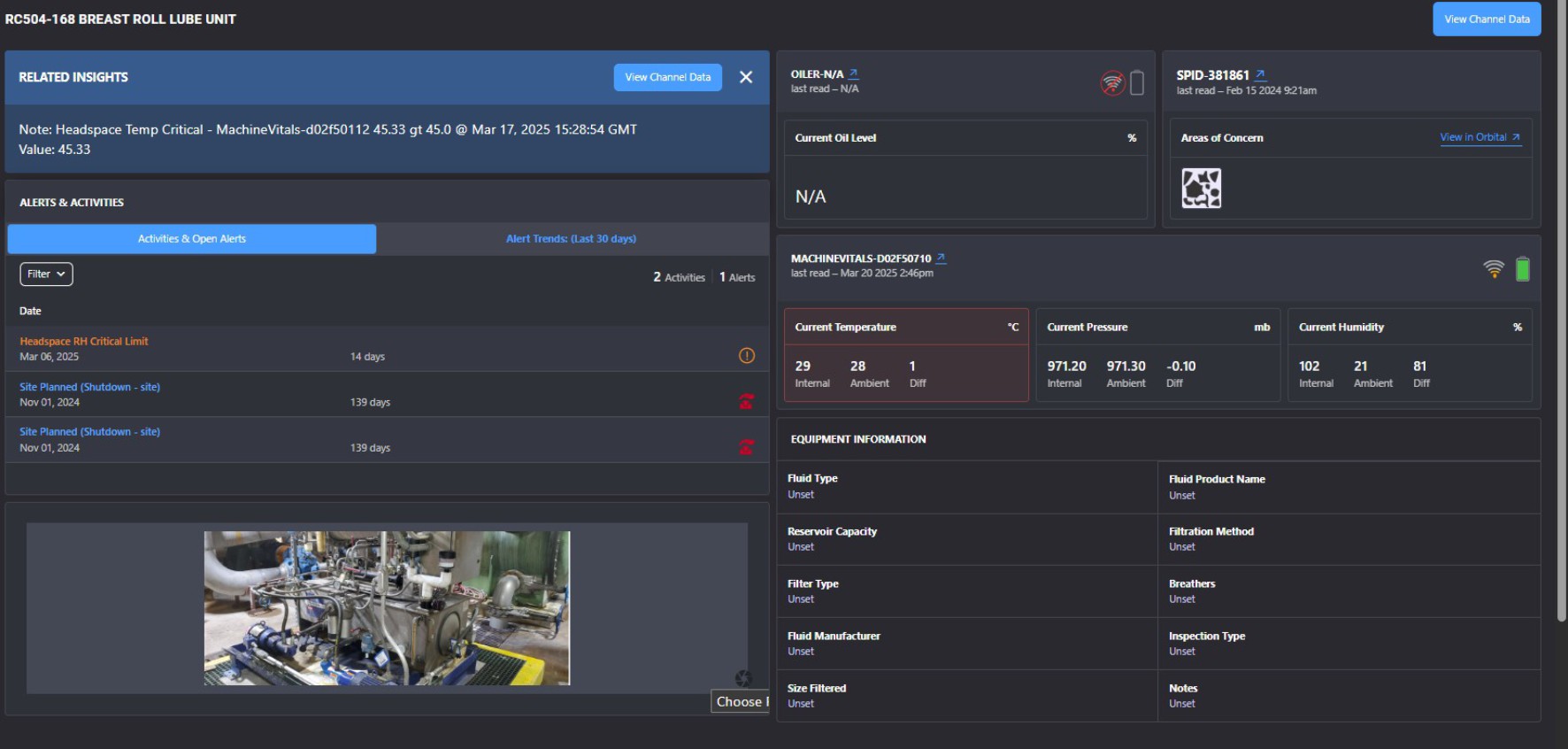 Machine Vitals Sensei platform asset